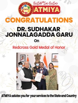 DR.SUDHAKAR JNNALAGADDA GARU On Redcross Gold Medal Of Honor